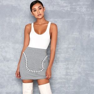 Mistress Rocks Lace Up Mini Skirt